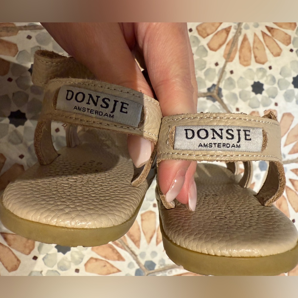Donsje Otis Kids Tan Leather Sandals